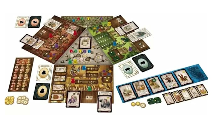 design board game layout, board game illustration