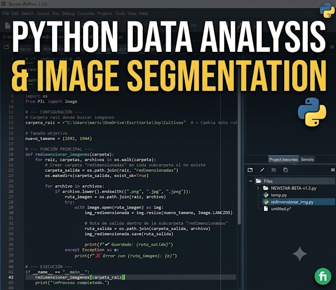 do data analysis and image segmentation using python