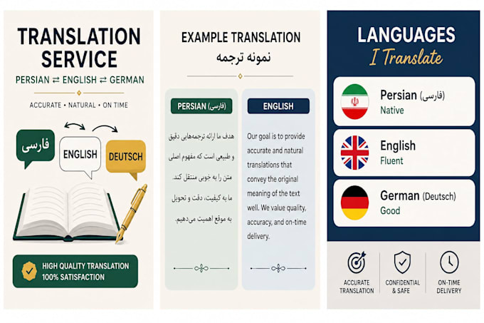 persian english document translation