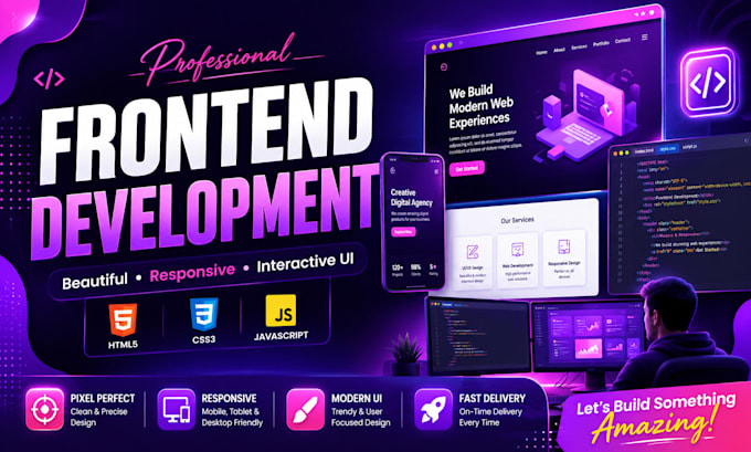 build a professional frontend website with clean code