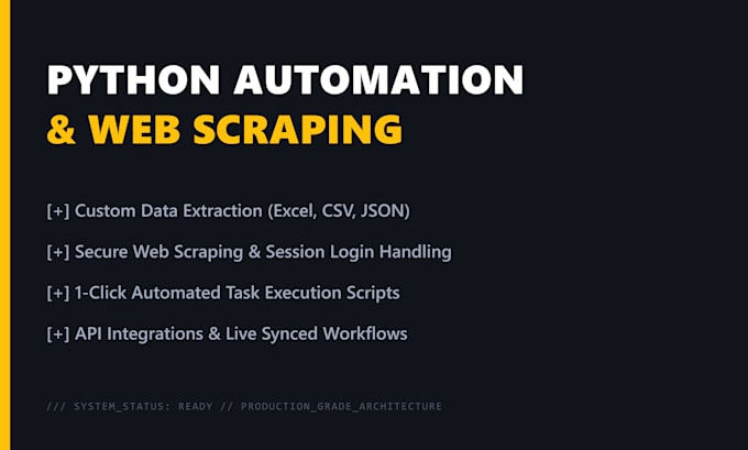 write custom python scripts for web scraping and automation