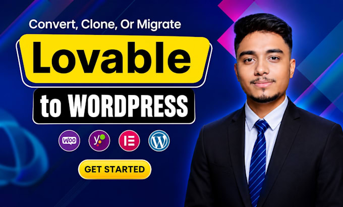 convert, clone, or migrate lovable to wordpress website using elementor