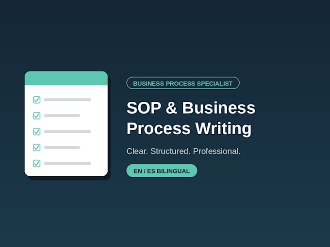write sops and business process documentation