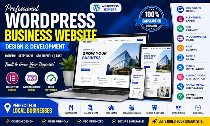 design a wordpress business website for local businesses