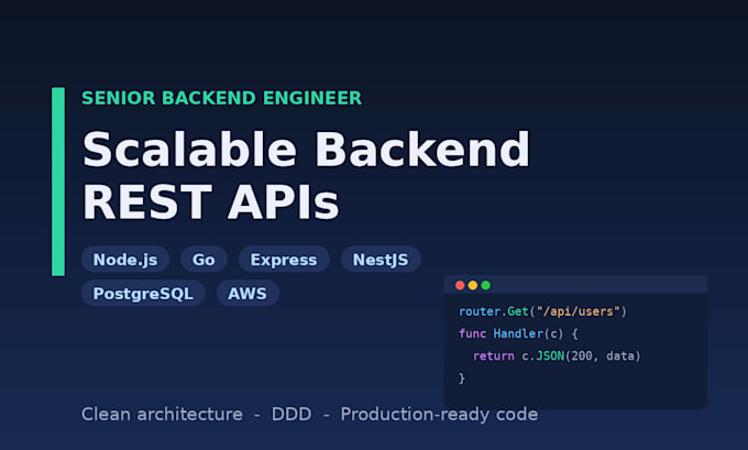 develop scalable backend rest apis with nodejs and golang