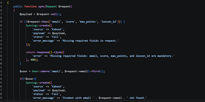 build secure laravel backend features