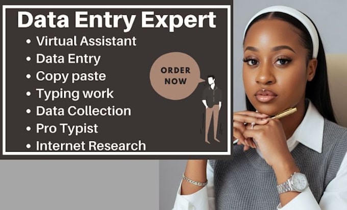 do accurate data entry and web research