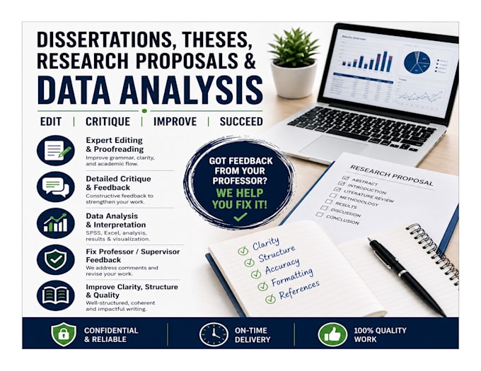 edit and critique dissertations, thesis, research proposals and data analysis