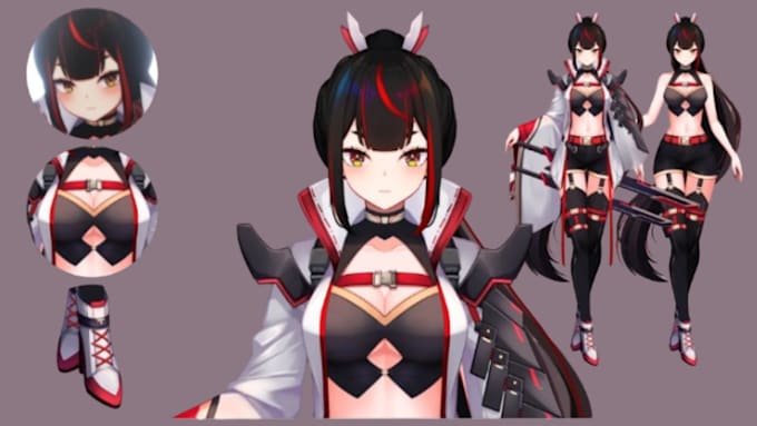 draw vtuber model vtuber live2d vtuber rigging live2d rigging 2d vtuber anime