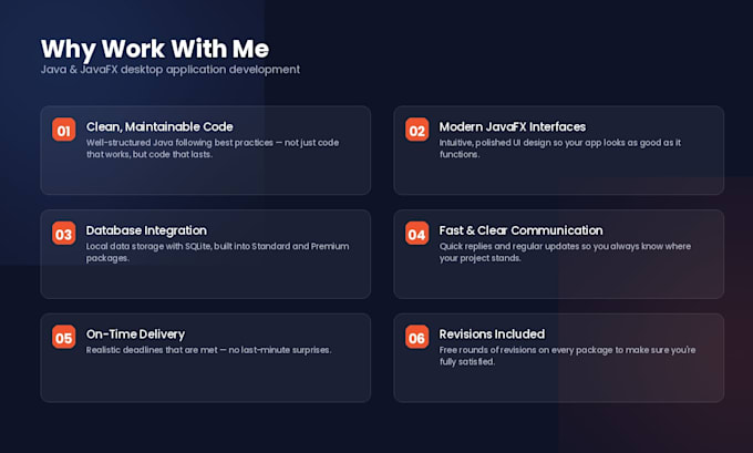 create a desktop application using java and javafx