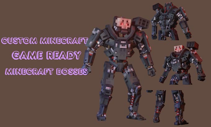 do custom minecraft blockbench 3d models bosses textures and minecraft animation