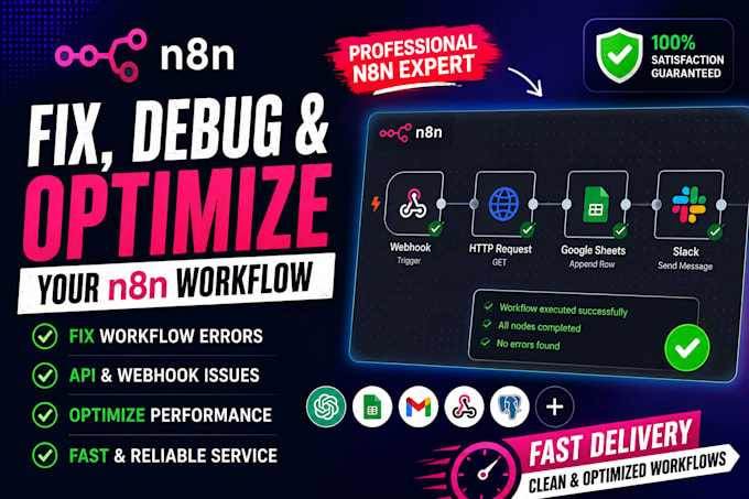 fix, debug and optimize your n8n workflow