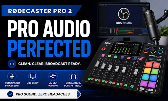 setup rodecaster pro 2 with obs for clean streaming audio