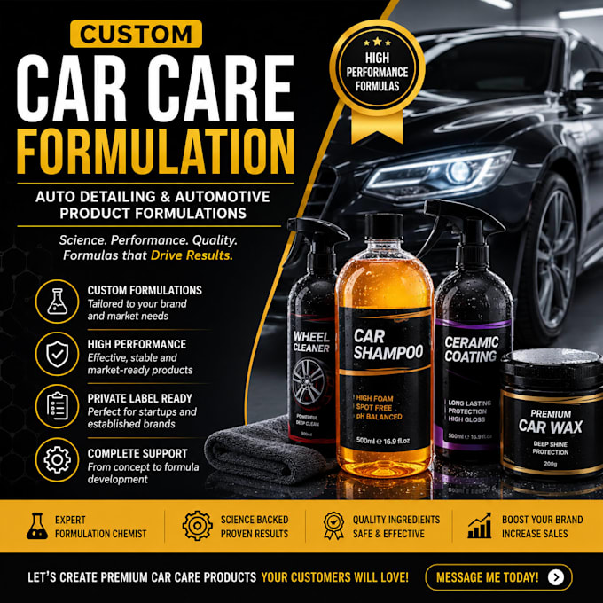 develop custom car care and auto detailing product formulations