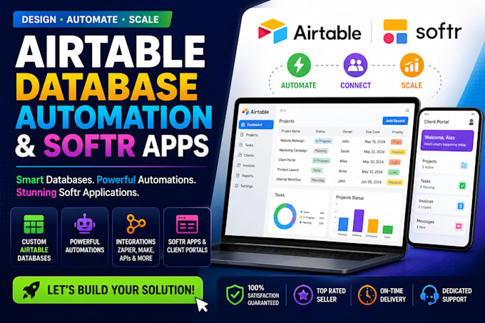 build airtable database,airtable automation,and be airtable expert