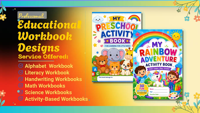 create children workbook, interactive educational workbook, worksheet, KDP book