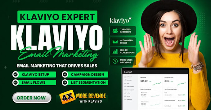 create klaviyo welcome series and email flow setup  optimization