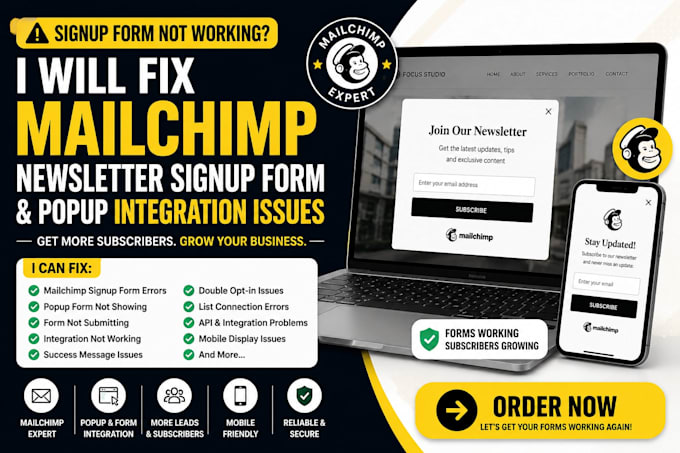 fix mailchimp newsletter signup form and popup integration issues