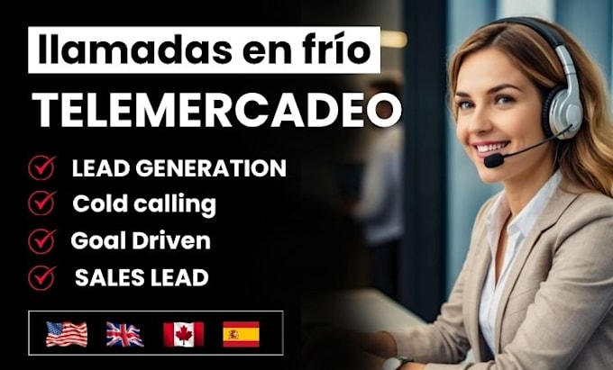 spanish cold calling real estate calling assistant for b2b in USA and canada