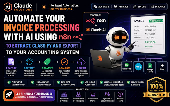 automate invoice processing with ai using n8n to extract to accounting system