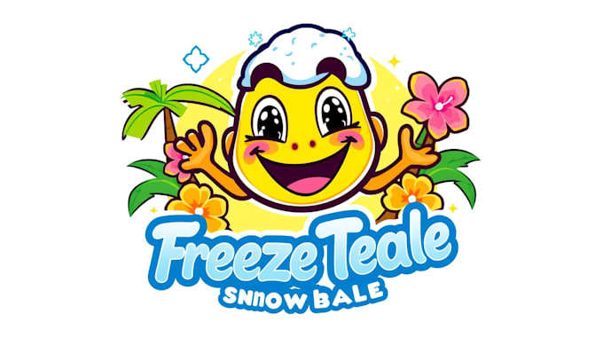 make unique tropical snowballs logo with express delivery