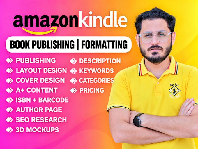 do book formatting for amazon kdp, book design layout design and book publishing