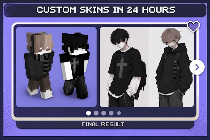 design a custom minecraft skin for java and bedrock edition