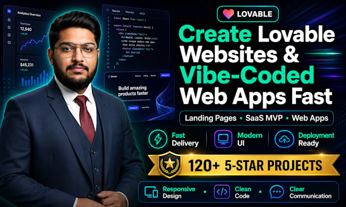 create lovable website or vibe coded web app fast