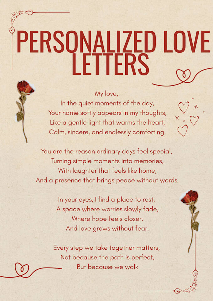 write personalized love letters and romantic messages