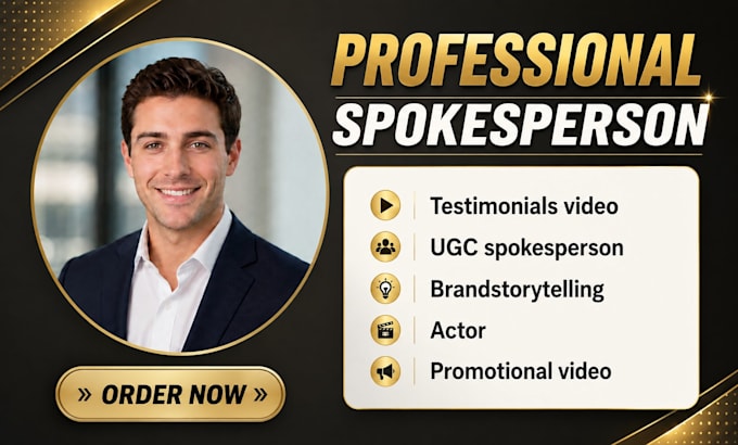 be your natural video spokesperson and presenter