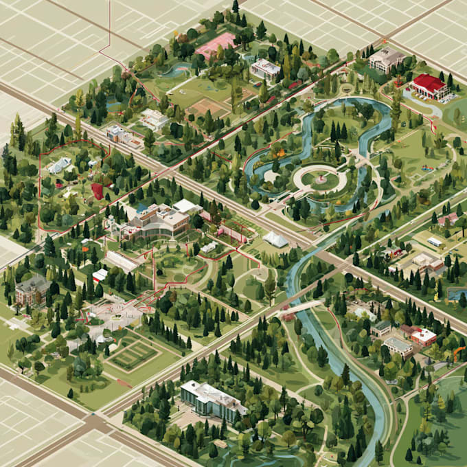 design a custom vector map, event map, city map or location map