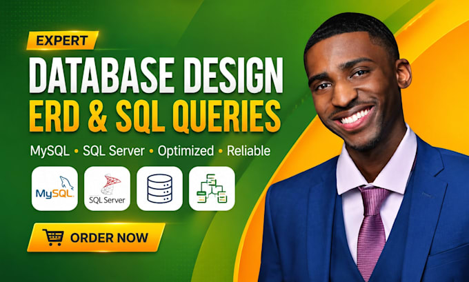 design database erd and write optimized sql queries for mysql and sql server