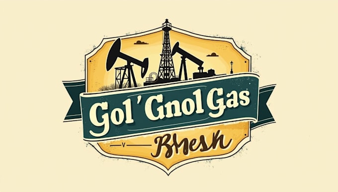 do make oil and gas bash vintage logo design