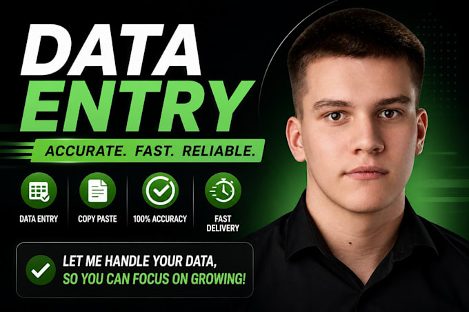 do fast and accurate data entry and excel work