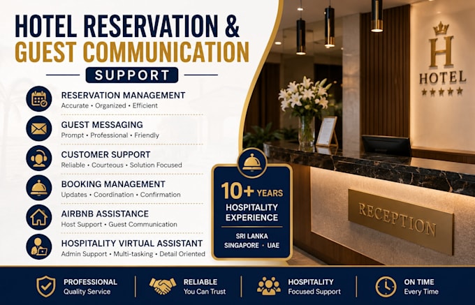 manage hotel reservations, guest messaging, customer support