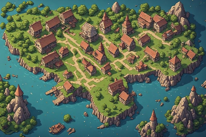 illustrate a custom fantasy map for your novel