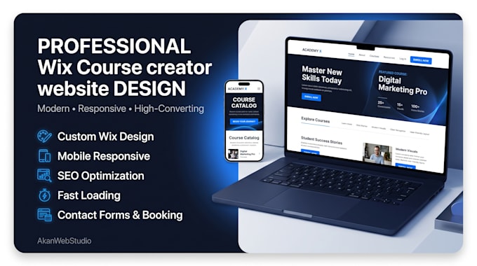 wix course website design online coaching membership site creator platform