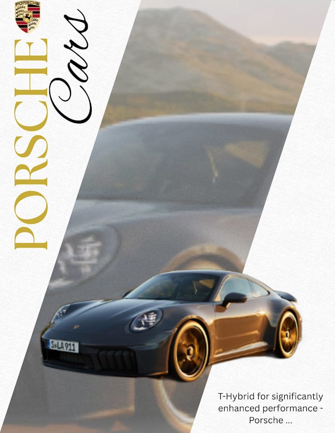 stunning porsche car poster