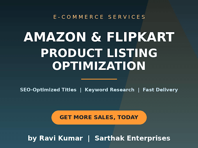 create and optimize your amazon and flipkart product listing