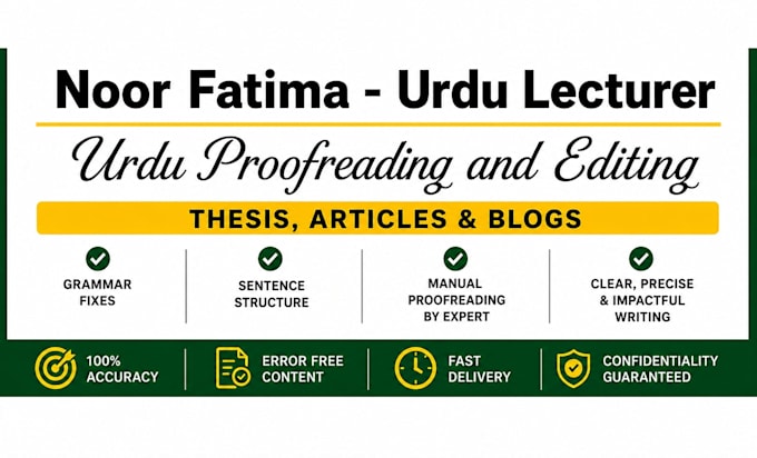 provide professional urdu proofreadig and grammar correction