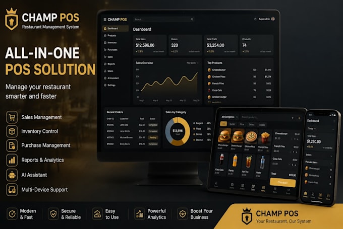 build a modern pos system for restaurants and cafes