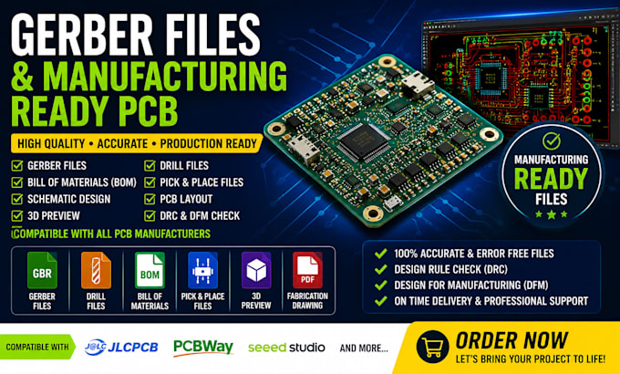 design electronic circuit schematic pcb layout design for your hardware project
