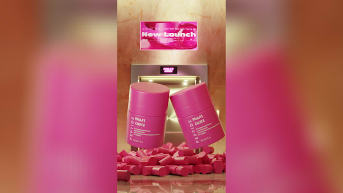 create high end 3d skincare product ads and animations