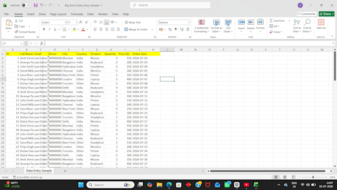 do accurate data entry and simple excel work with full attention to detai
