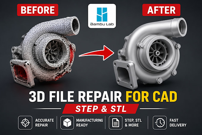 repair stl file, fix mesh, modify obj and optimize model for 3d printing