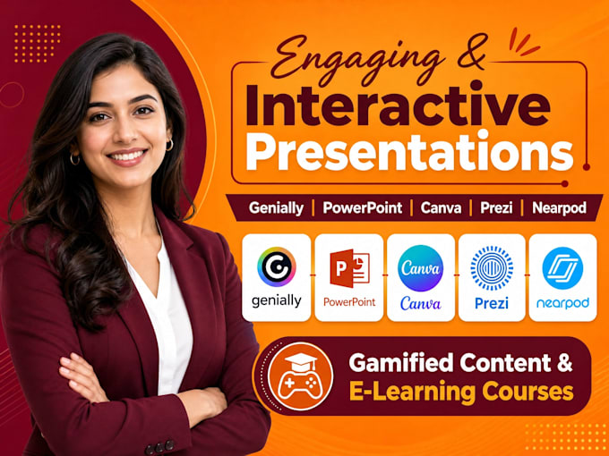 create elearning courses using genially, powerpoint, nearpod, and prezi