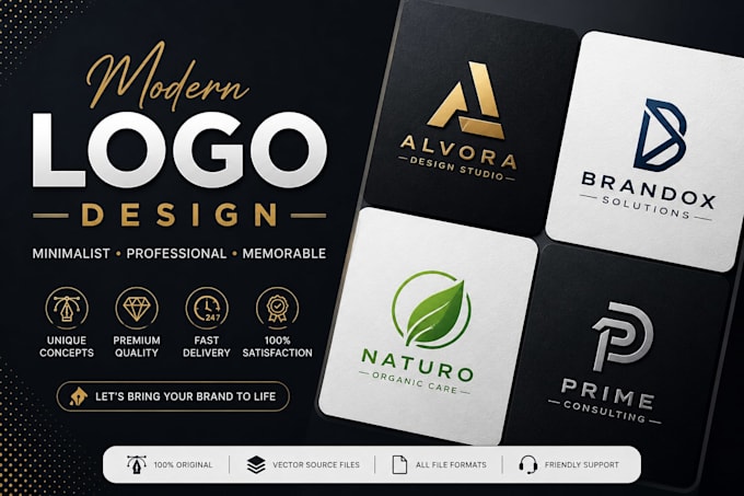 design a modern minimalist logo and stationery