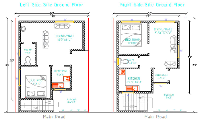 create professional autocad 2d floor plans, architectural drawings