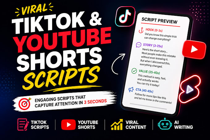 write viral tiktok and youtube shorts scripts