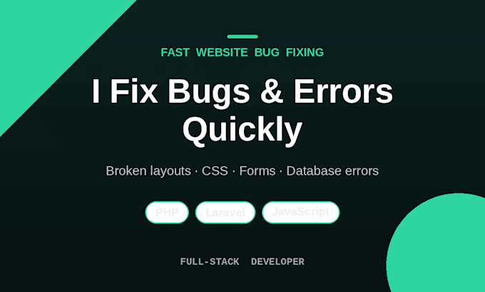 fix bugs in your website